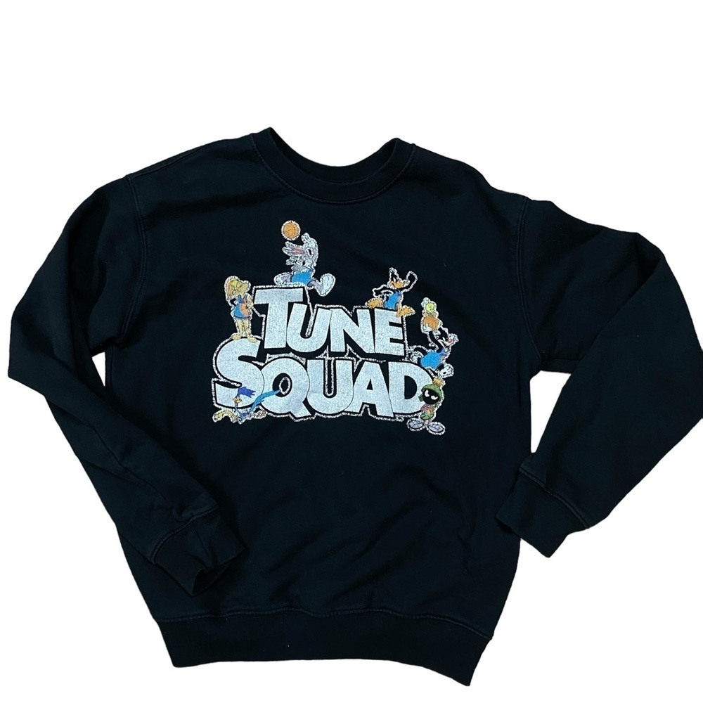 Space Jam Tune Squad Black Crewneck Sweatshirt Size Small
